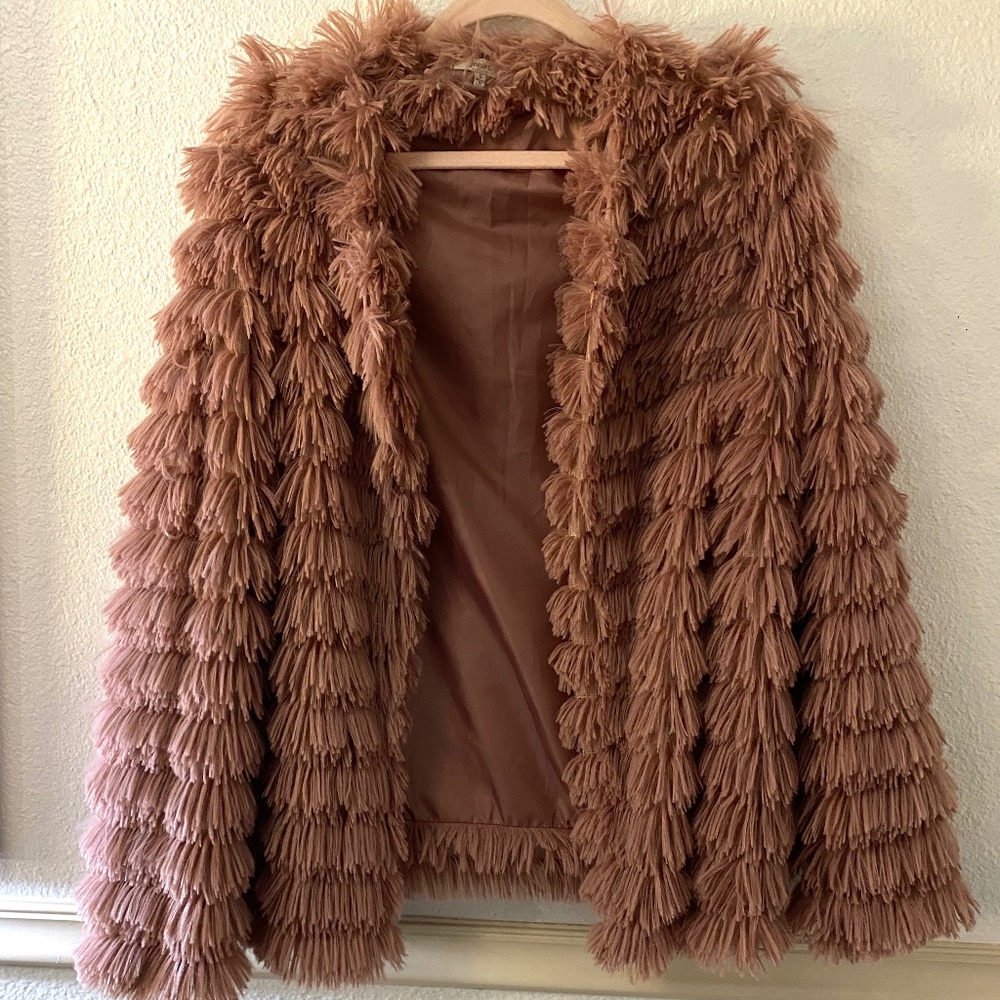 Mauve Fuzzy Jacket
